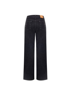 Jeans rectos com efeito degradé e motivo malhado em strass na parte da frente Rinascimento 2