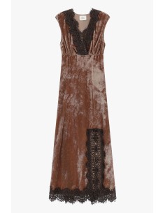 Vestido longo sem mangas com inserções em renda Dixie 2