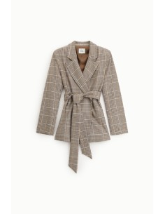 Blazer Xadrez com Cinto Atado Dixie