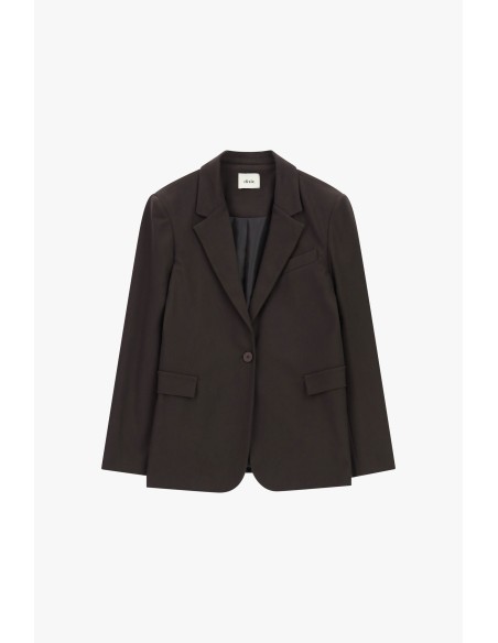 Blazer de um só peito com bolsos de aba Dixie