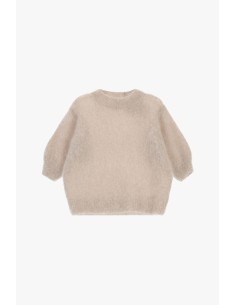 Camisola com decote redondo oversize de manga três-quartos Dixie