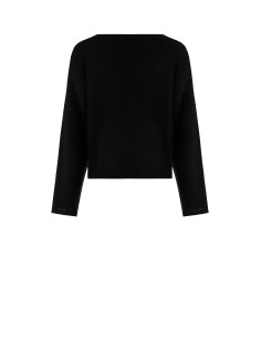 Camisola curta com riscas ajouradas e lantejoulas aplicadas Rinascimento 2