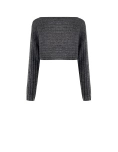 Camisola curta de malha tricotada horizontalmente Rinascimento 2