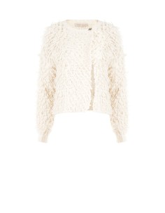 Camisola Cardigan em Ponto Bouclé com Botão Logótipo Rinascimento 2