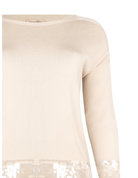 Camisola Curvy Ampla com Barra Coberta de Lantejoulas Rinascimento Curvy