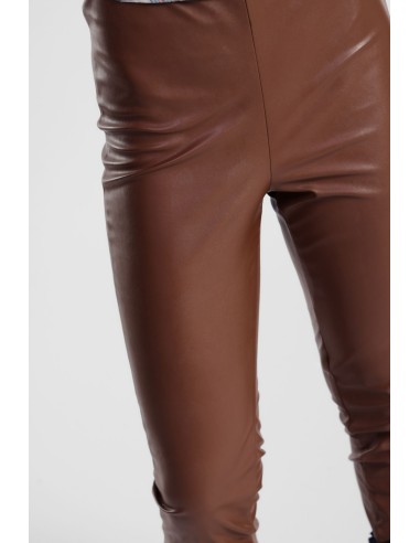 Calças Corte Skinny Cintura Alta Efeito Pele Dixie