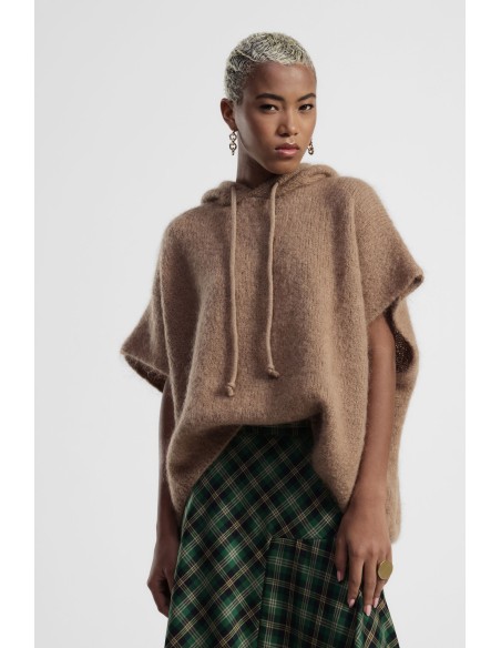 Capa com capuz e cordão ampla e curta Dixie