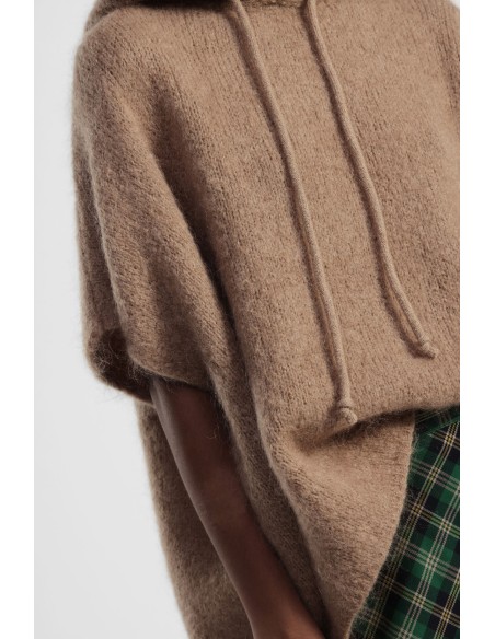 Capa Con Capuz E Cordão Ampla E Curta Dixie