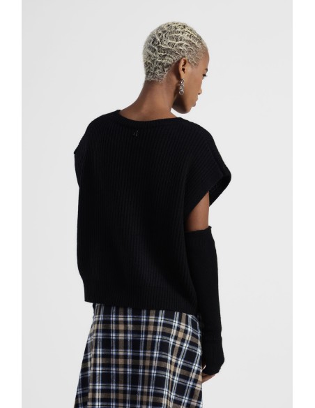 Camisola Gola Redonda com Mangas Cut-Out Dixie