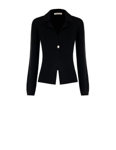 Blazer Cinturado em Malha com Fenda Atrás Rinascimento