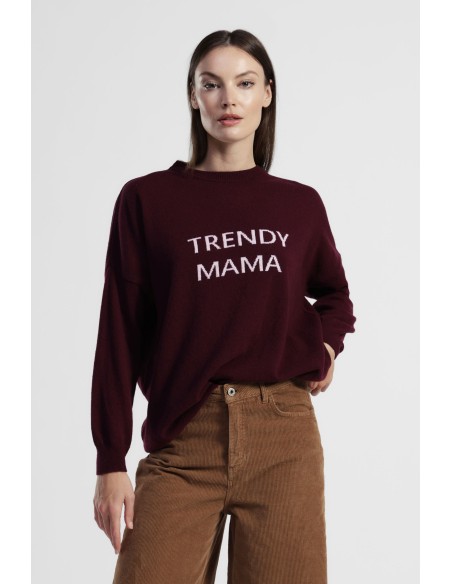 Camisola de Gola Redonda com Estampa Frontal Dixie