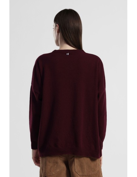 Camisola de gola redonda com estampa frontal Dixie