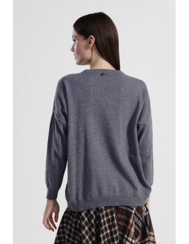 Camisola de gola redonda com escrita frontal Dixie