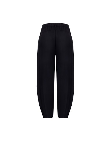 Calças Palazzo Cropped em mistura de viscose com elástico atrás Rinascimento