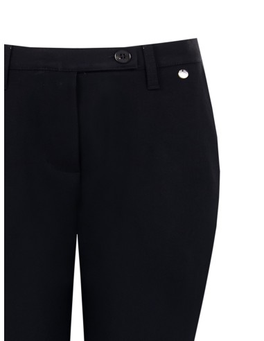 Calças cigarrete em mistura de viscose com elástico atrás Rinascimento