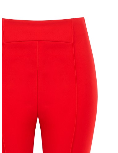 Calças boca-de-sino em crepe pesado com fecho lateral Rinascimento