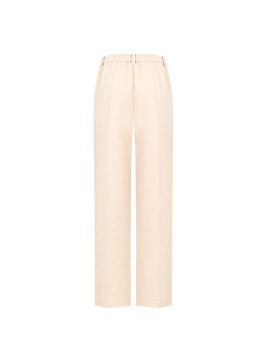 Calças palazzo cobertas de mini-strass com elástico atrás Rinascimento