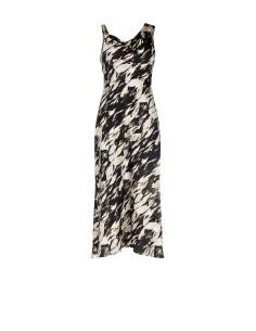 Vestido Longo em Cetim com Detalhe de Corrente Rinascimento