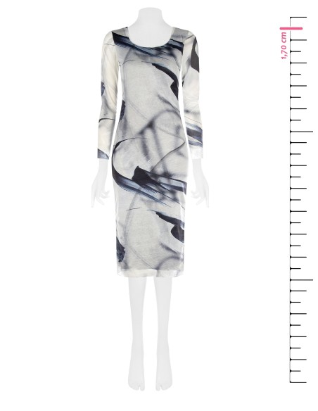 Vestido Midi Tubinho em Malha Brilhante Rinascimento