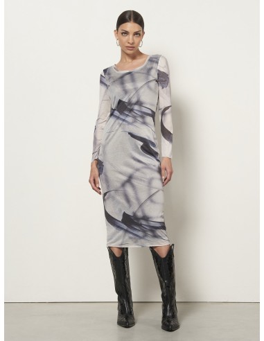 Vestido Midi Tubinho em Malha Brilhante Rinascimento