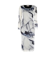 Vestido midi tubinho em malha brilhante Rinascimento