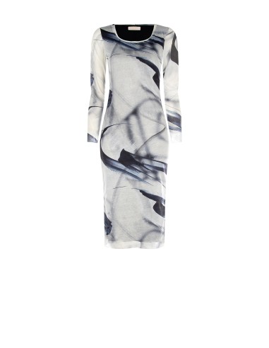 Vestido midi tubinho em malha brilhante Rinascimento