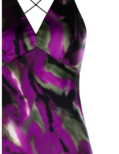 Vestido Longo Tipo Camisola em Cetim Rinascimento