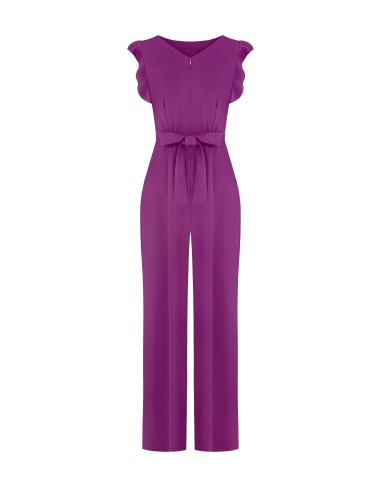 Macacão Palazzo Inteiro em Tecido Fluido com Bolsos Rinascimento