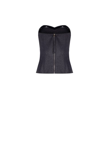 Top Bustier em Tecido Laminado Rinascimento