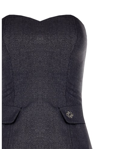 Top Bustier em Tecido Laminado Rinascimento