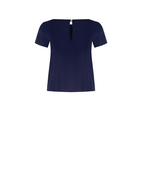 Blusa Fluida Quadrada em Raso Opaco Rinascimento