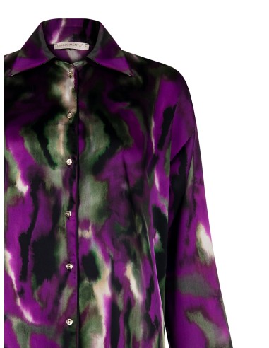 Camisa Ampla e Assimétrica em Cetim Rinascimento