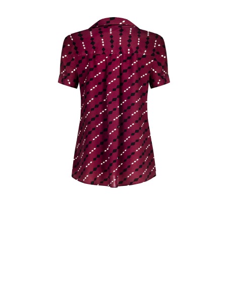 Blusa Assimétrica em Viscose com Decote em V Rinascimento