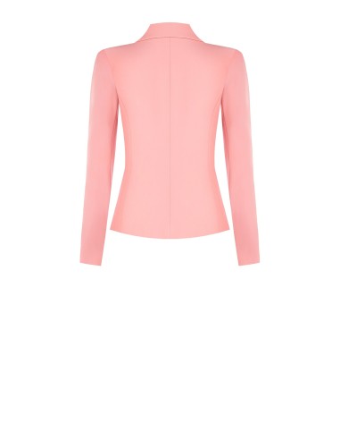 Blazer Curto Cruzado em Tecido Técnico Rinascimento