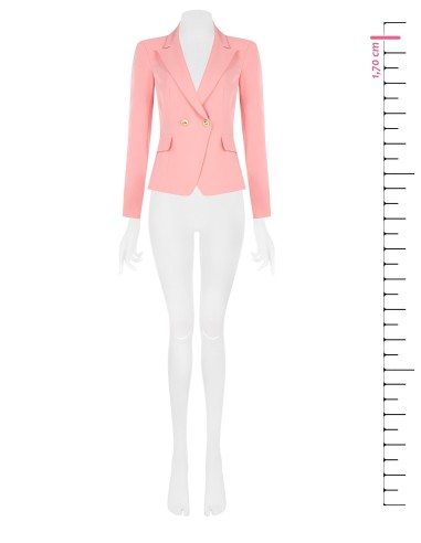 Blazer curto de abotoamento duplo em tecido técnico Rinascimento