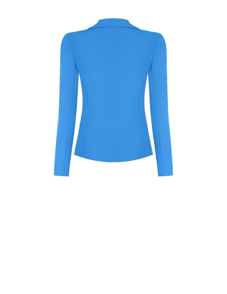 Blazer entalhado de abotoamento duplo em tecido técnico Rinascimento