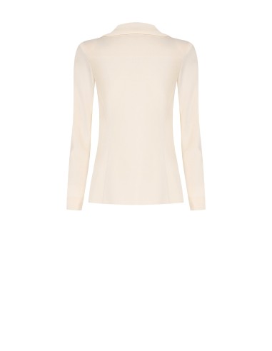 Casaco blazer de duplo abotoamento em scuba crepe Rinascimento