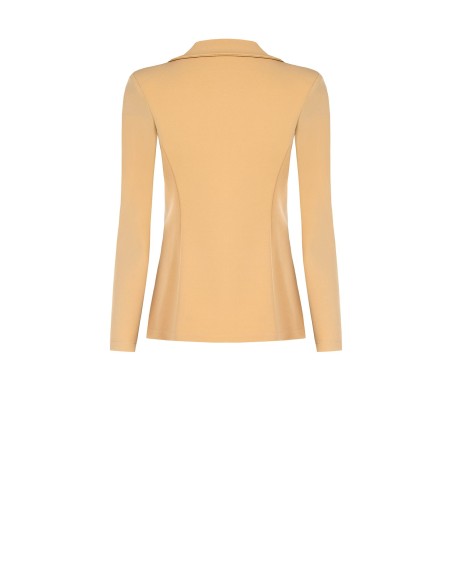 Blazer cruzado em scuba crepe Rinascimento