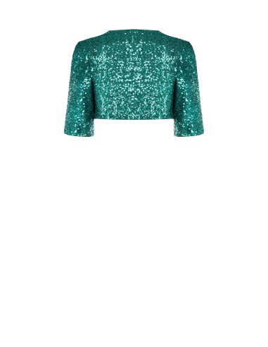 Bolero aberto revestido de lantejoulas Rinascimento