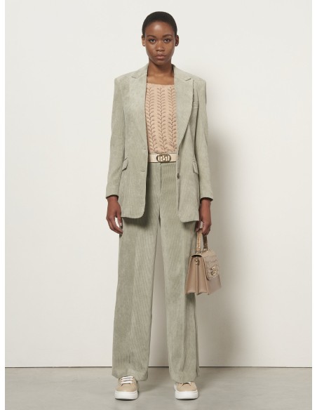 Casaco Blazer Oversize em Veludo Cotelê Rinascimento