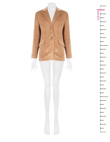 Casaco oversize em veludo cotelê Rinascimento