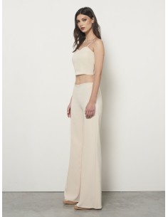 Calças Palazzo em Tecido Técnico com Fecho Lateral Rinascimento 2