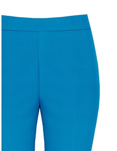 Calças boca de sino em tecido técnico com fecho lateral Rinascimento 2