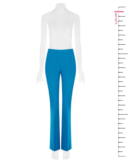 Calças evasé em tecido técnico com fecho lateral Rinascimento