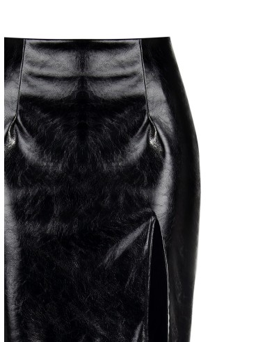 Longuete em pele sintética envernizada com fenda profunda Rinascimento