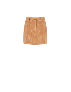 Minissaia em veludo cotelê com bolsos frontais Rinascimento