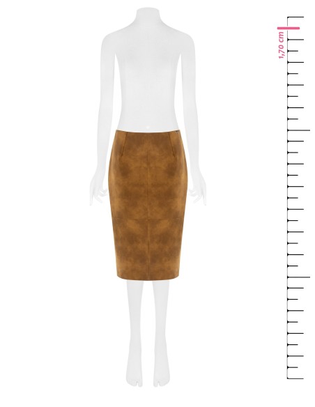 Saia lápis com efeito de camurça e abertura na parte de trás Rinascimento