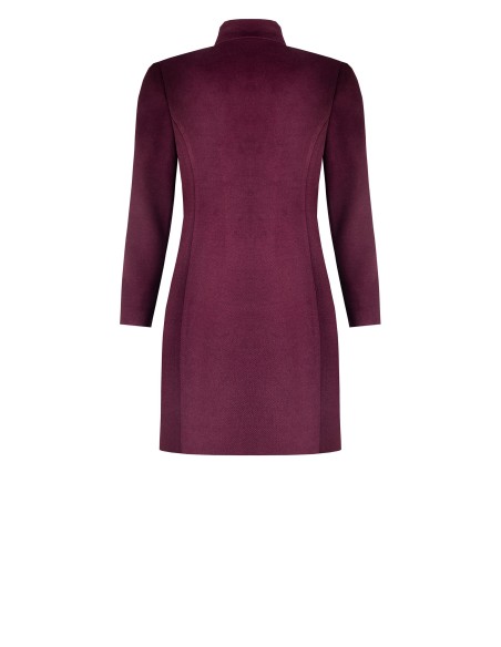 Casaco Curvy Médio em Veludo com Botões com Logo Tom sobre Tom Rinascimento Curvy