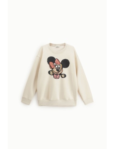 Sweatshirt Gola Redonda Estampa de Personagem E Detalhes Canelados Dixie