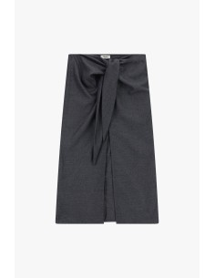 Saia longa com nó frontal e fenda Dixie